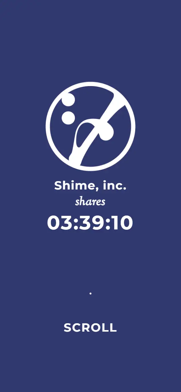 株式会社〆の公式サイトの画面(スマートフォン)