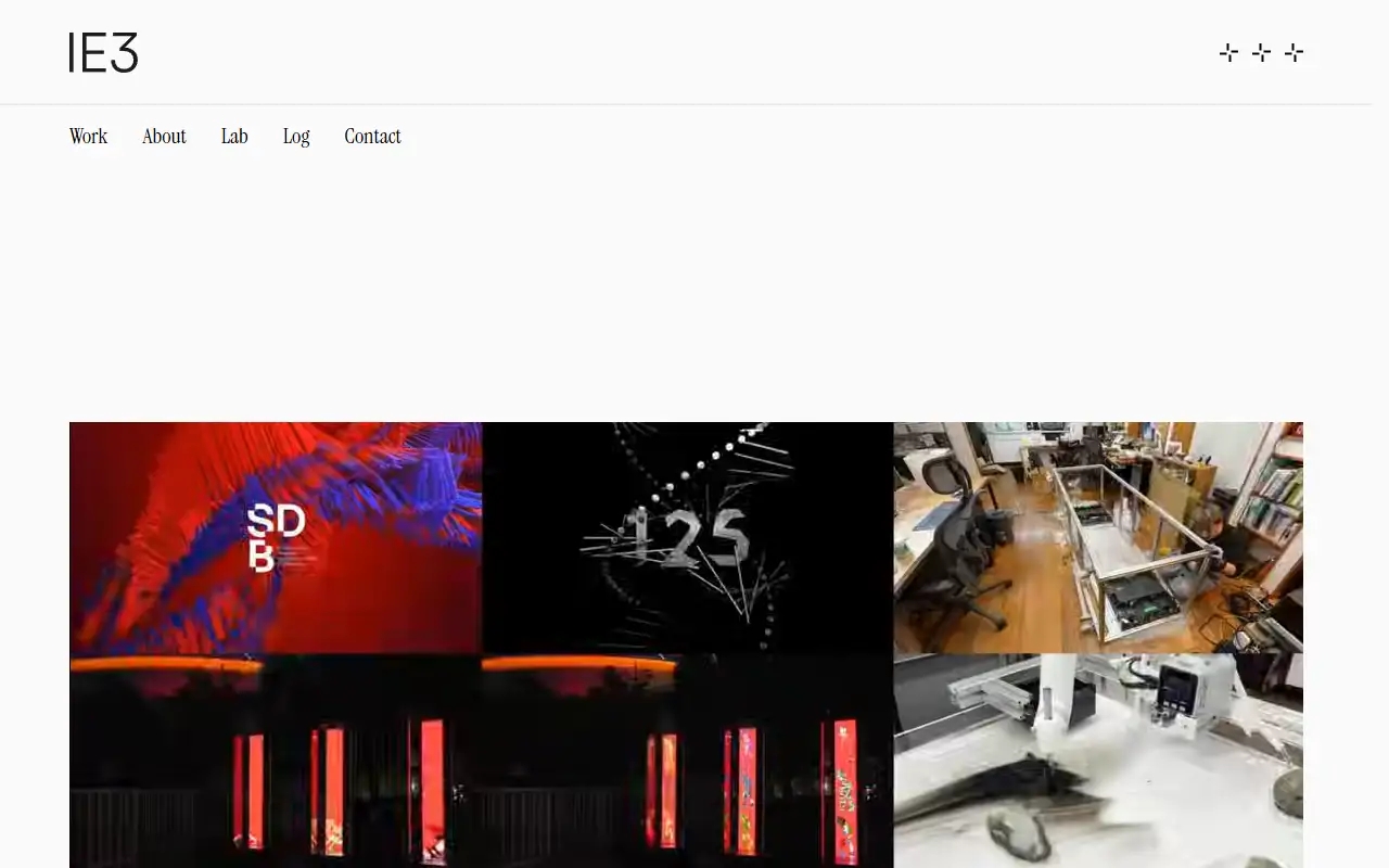 IE3の公式サイトの画面(PC)
