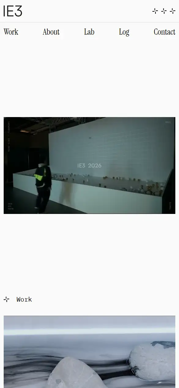 IE3の公式サイトの画面(スマートフォン)