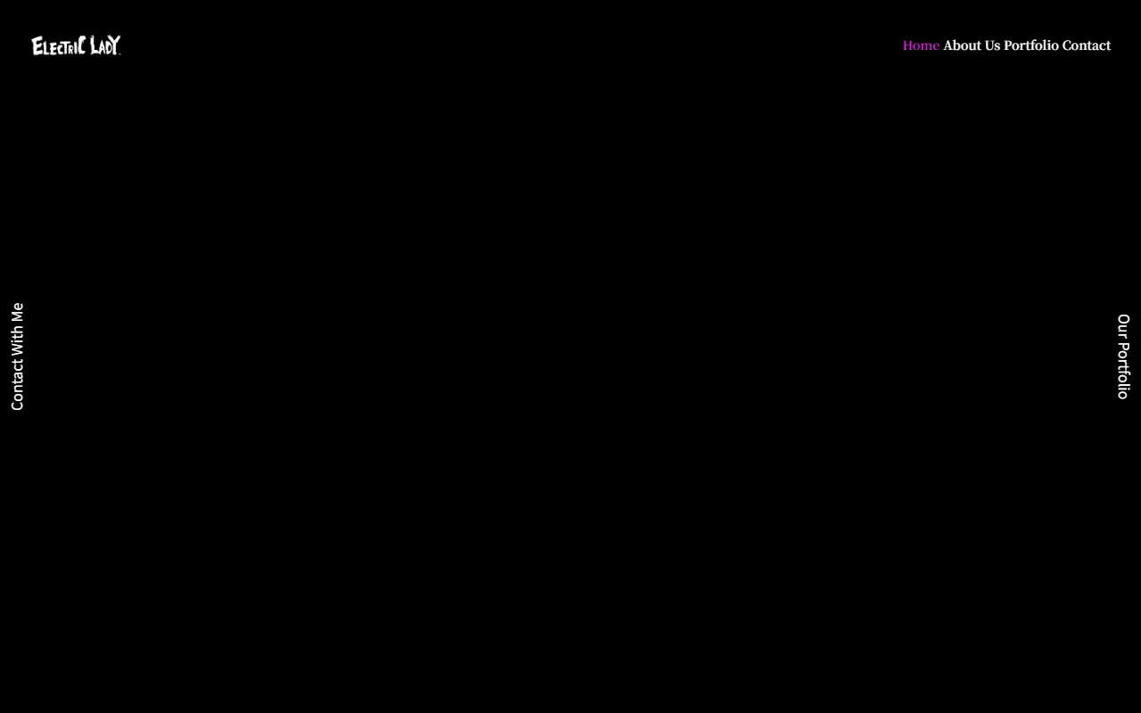 合同会社エレクトリックレディの公式サイトの画面(PC)