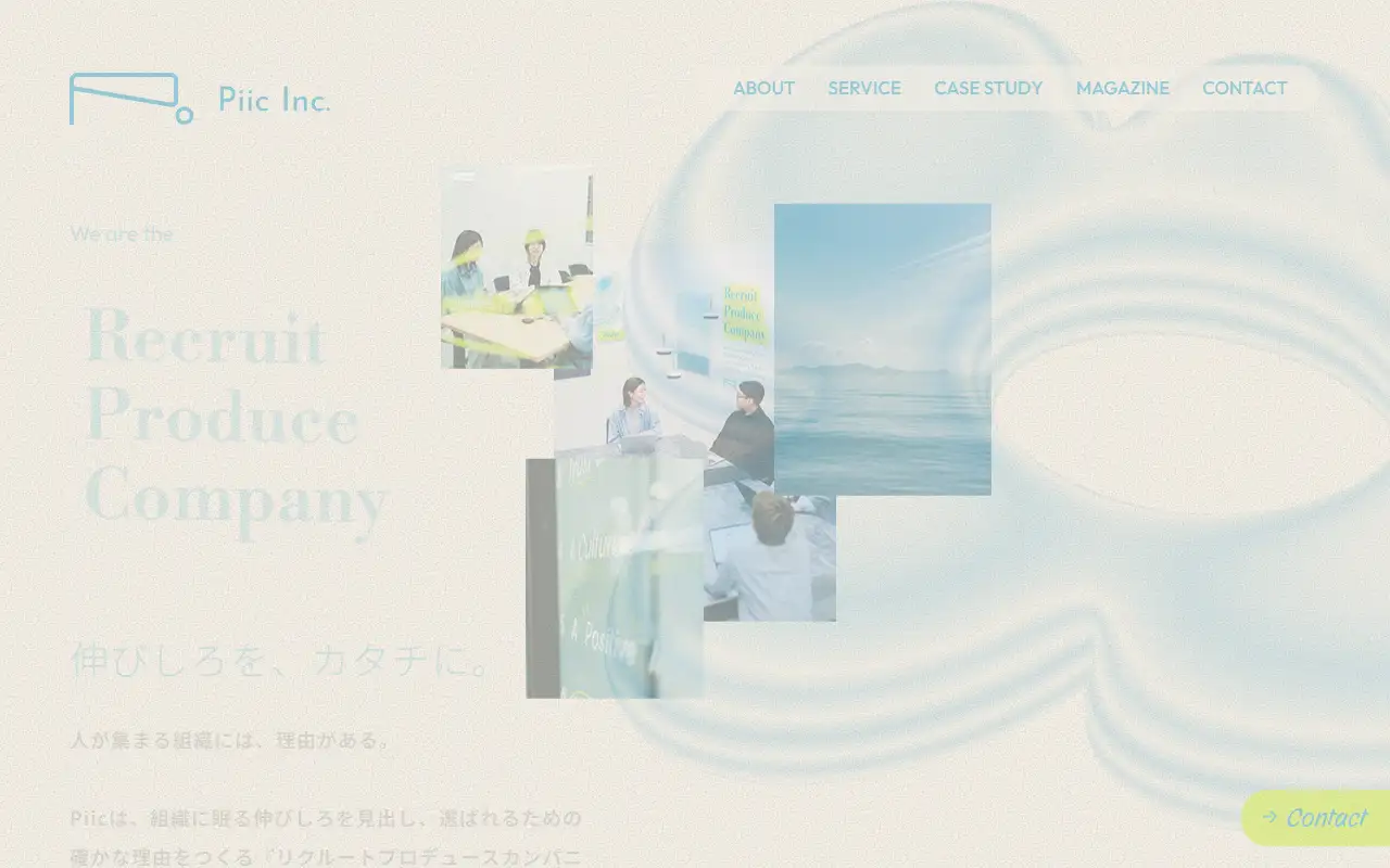 株式会社Piicの公式サイトの画面(PC)