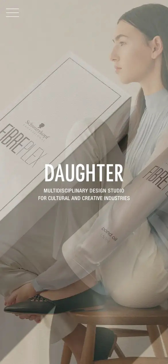 株式会社Daughterの公式サイトの画面(スマートフォン)
