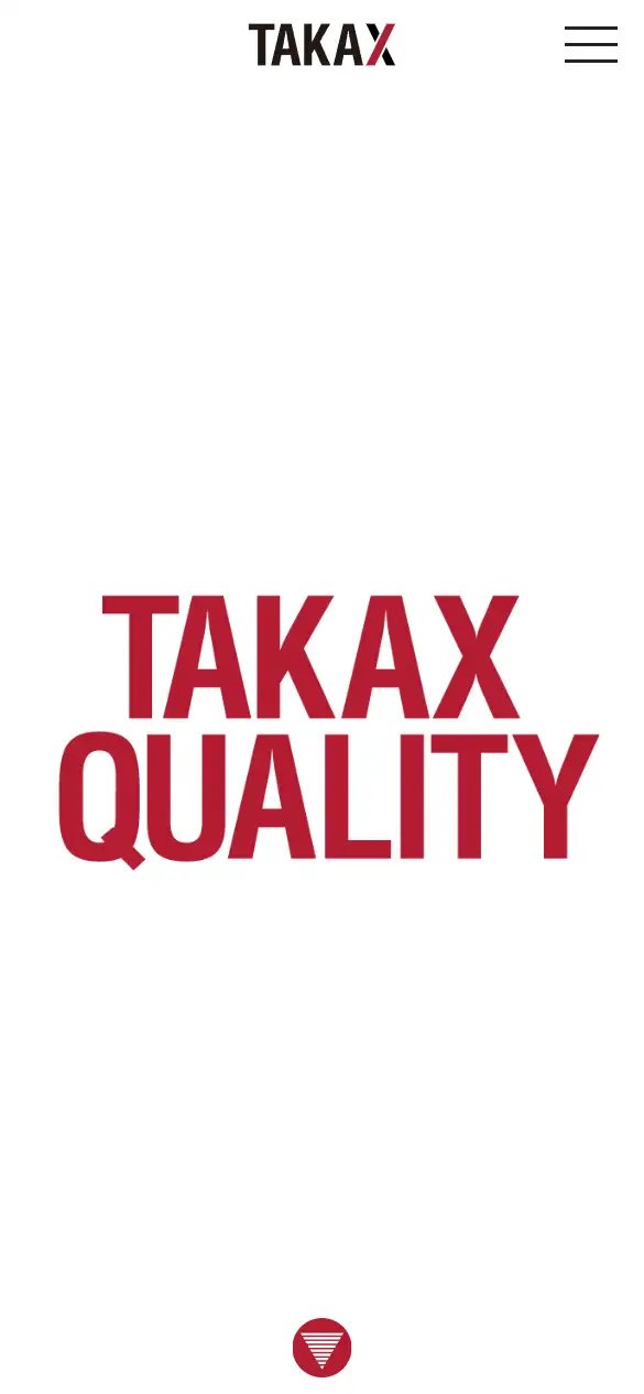 タカックス株式会社の公式サイトの画面(スマートフォン)