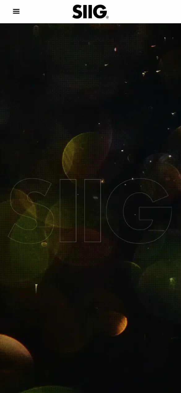 SIIG株式会社の公式サイトの画面(スマートフォン)