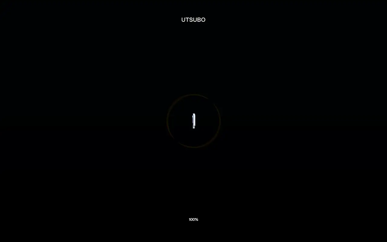 Utsubo株式会社の公式サイトの画面(PC)