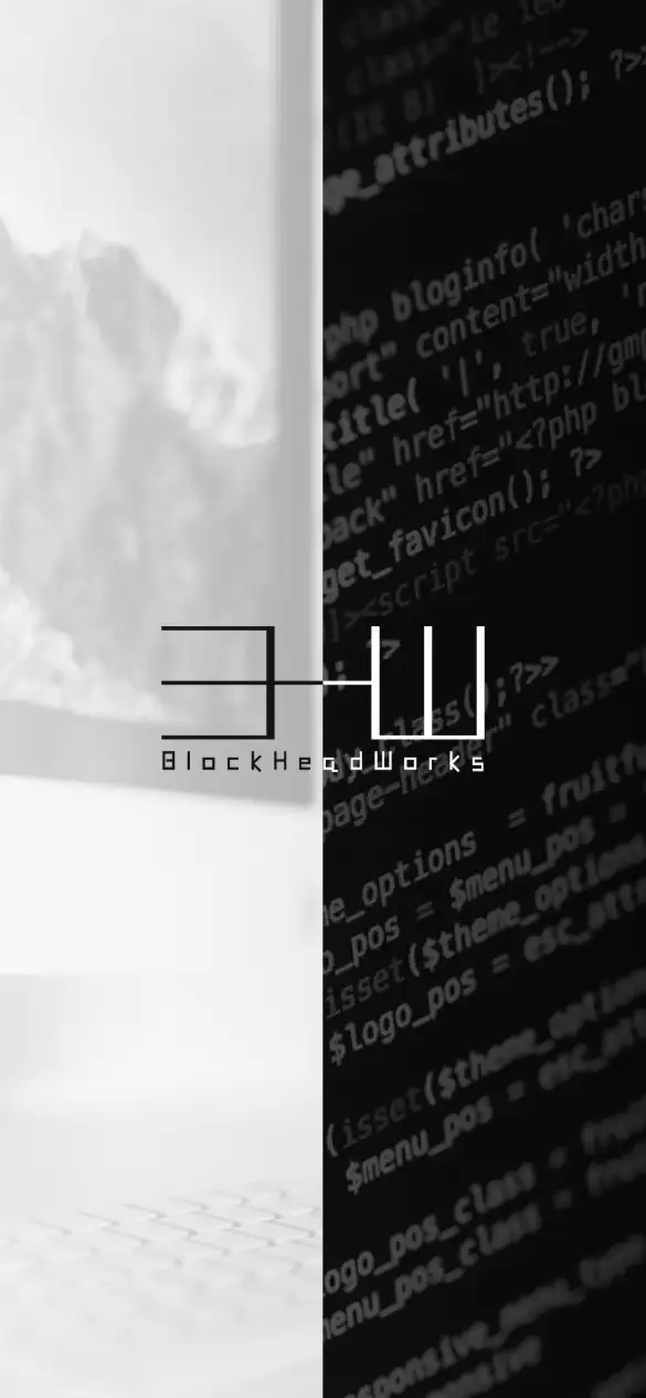 株式会社ブロックヘッドワークスの公式サイトの画面(スマートフォン)
