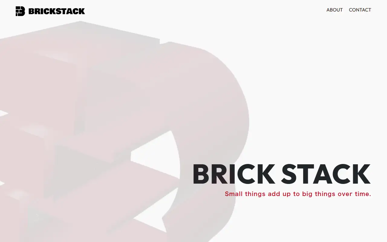 合同会社brickstackの公式サイトの画面(PC)