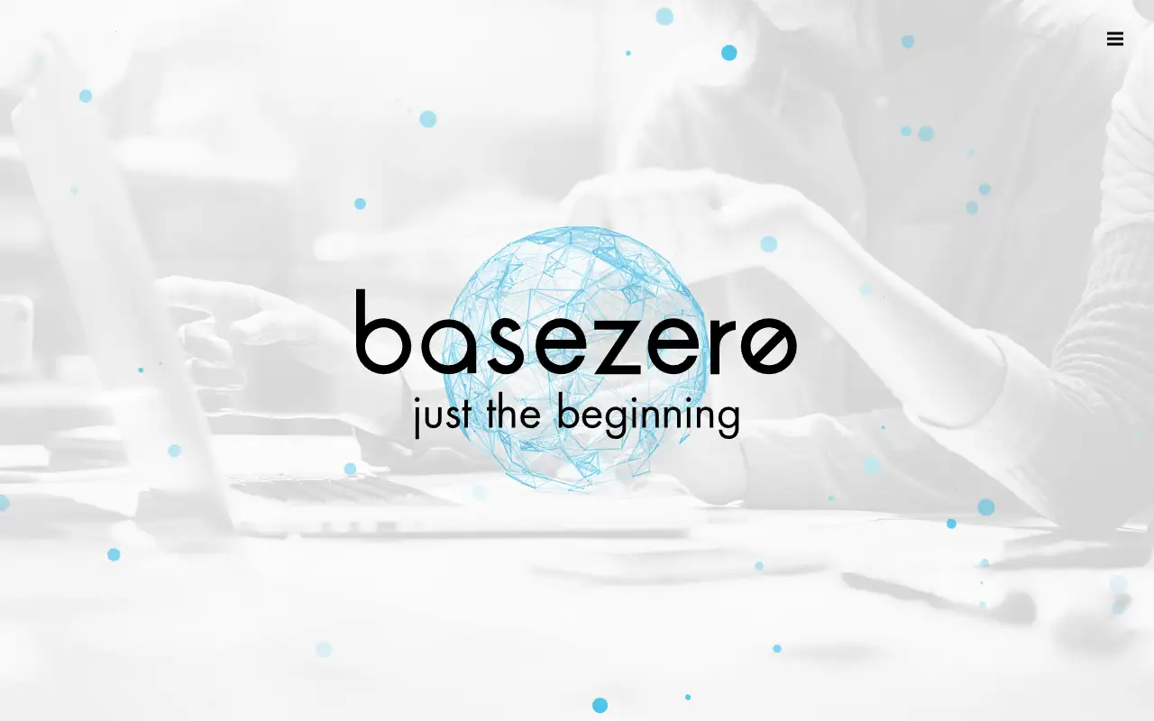 株式会社basezeroの公式サイトの画面(PC)