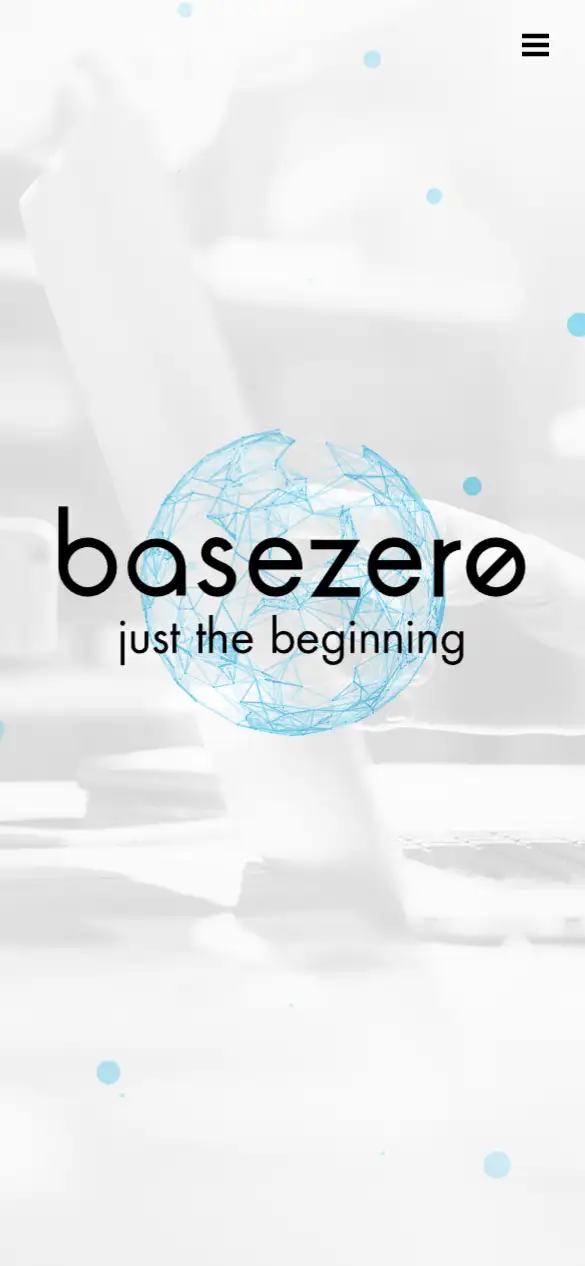株式会社basezeroの公式サイトの画面(スマートフォン)