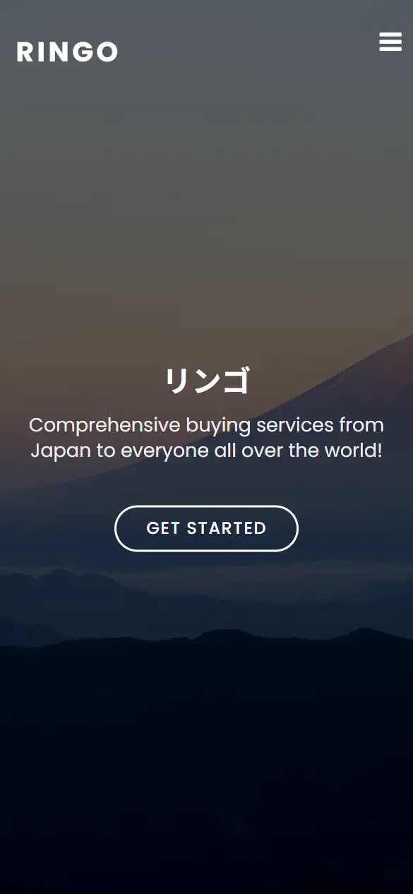 合同会社リンゴの公式サイトの画面(スマートフォン)